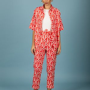 Agustin overized shirt (Red)
