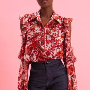 RUSTIC ROMANCE SHIRT WITH GOLD DETAILS
